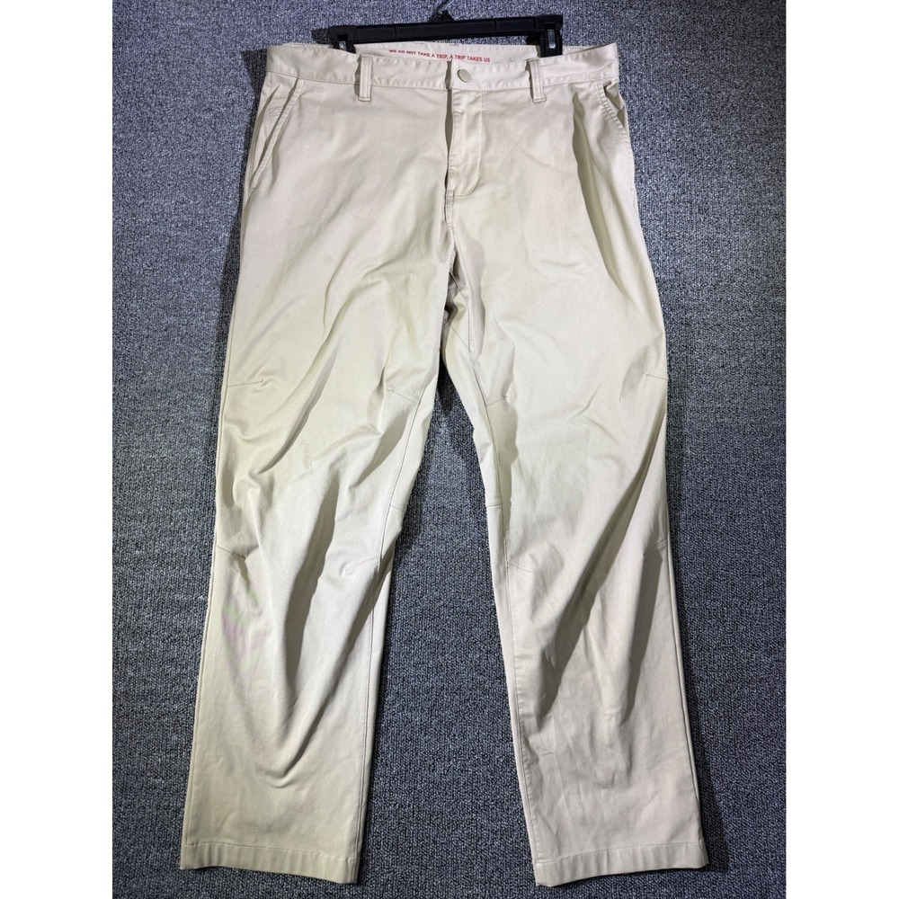 Rhone Commuter Pants Mens 35 Khaki Tan Slim Straight Stretch Performance‎